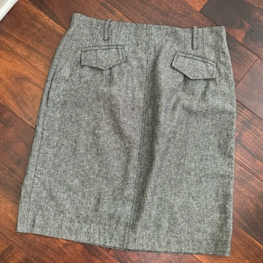 Sandro Grey Skirt Knee Length Size 12